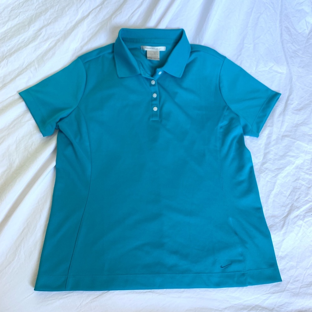 Boys Large Nike Golf  Nike Fit Dry Polo Used Blue